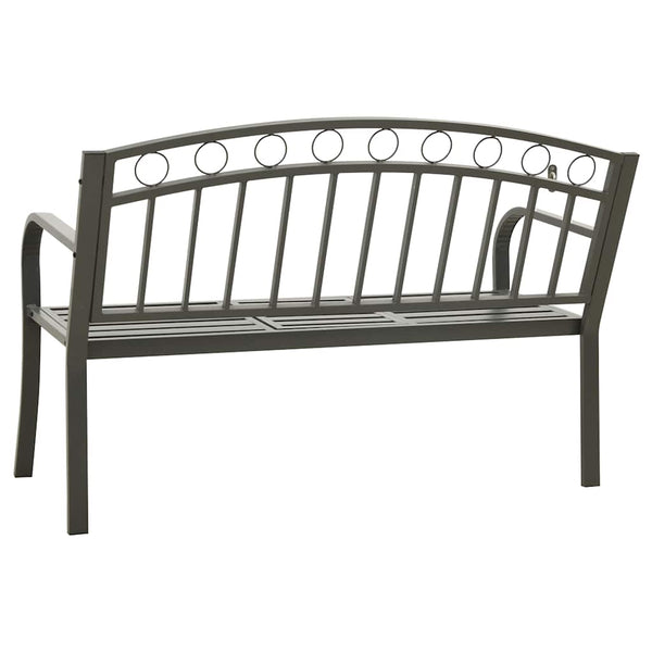 Gartenbank mit Tisch Grau 120 cm