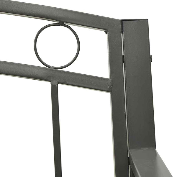Gartenbank mit Tisch Grau 120 cm