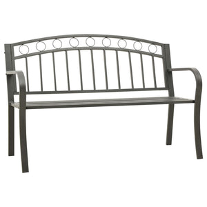 Gartenbank Grau Stahl 120 cm