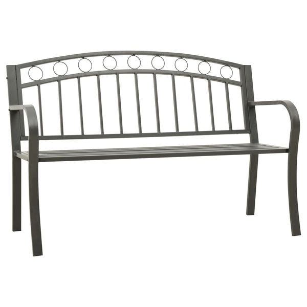 Gartenbank Grau Stahl 120 cm