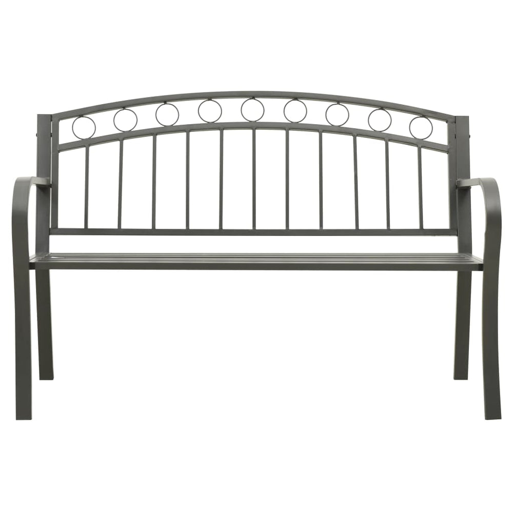 Gartenbank Grau Stahl 120 cm