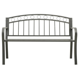 Gartenbank Grau Stahl 120 cm