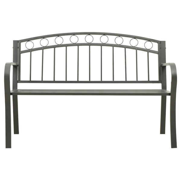 Gartenbank Grau Stahl 120 cm