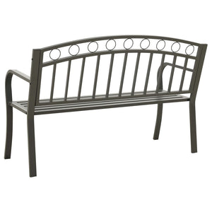 Gartenbank Grau Stahl 120 cm