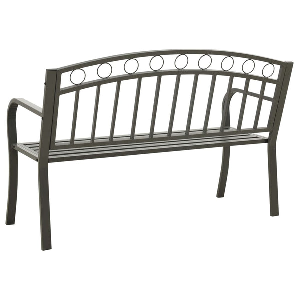 Gartenbank Grau Stahl 120 cm