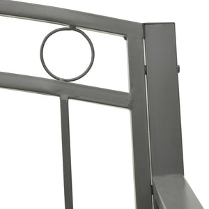 Gartenbank Grau Stahl 120 cm