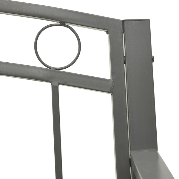 Gartenbank Grau Stahl 120 cm
