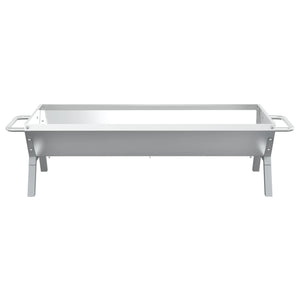Edelstahl Grill Silber 118 cm