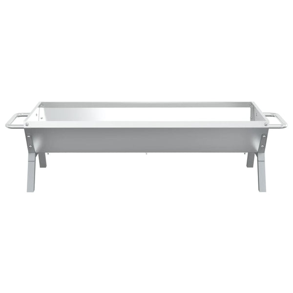Edelstahl Grill Silber 118 cm