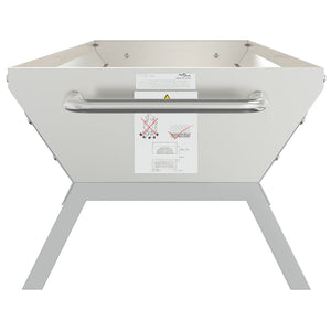 Edelstahl Grill Silber 118 cm