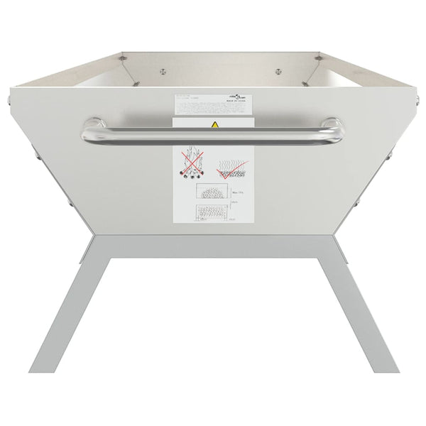 Edelstahl Grill Silber 118 cm