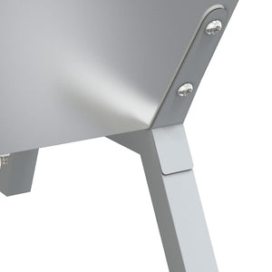 Edelstahl Grill Silber 118 cm