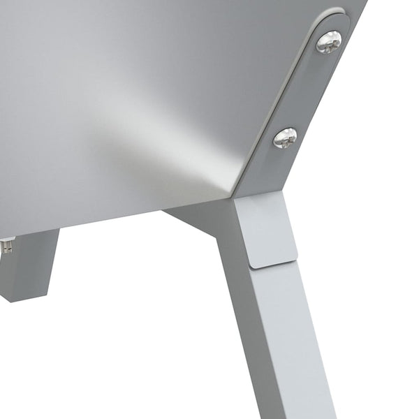 Edelstahl Grill Silber 118 cm