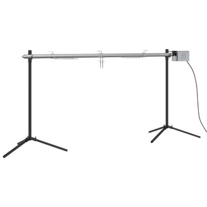 vidaXL Tournebroche automatique avec moteur Acier inoxydable 150x46,5x82,5 cm
