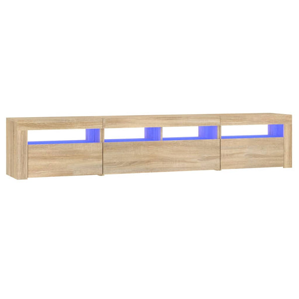 TV-Schrank mit LED-Leuchten Sonoma-Eiche 210x35x40 cm