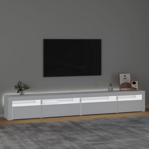 TV-Schrank mit LED-Leuchten Weiß 270x35x40 cm