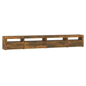 TV-Schrank mit LED-Leuchten Räuchereiche 270x35x40 cm