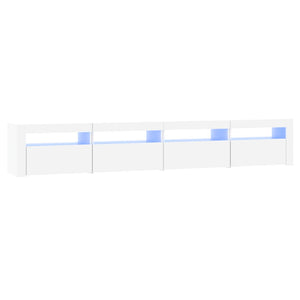 TV-Schrank mit LED-Leuchten Weiß 240x35x40 cm
