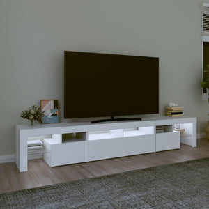 TV-Schrank mit LED-Leuchten Weiß 230x36,5x40 cm