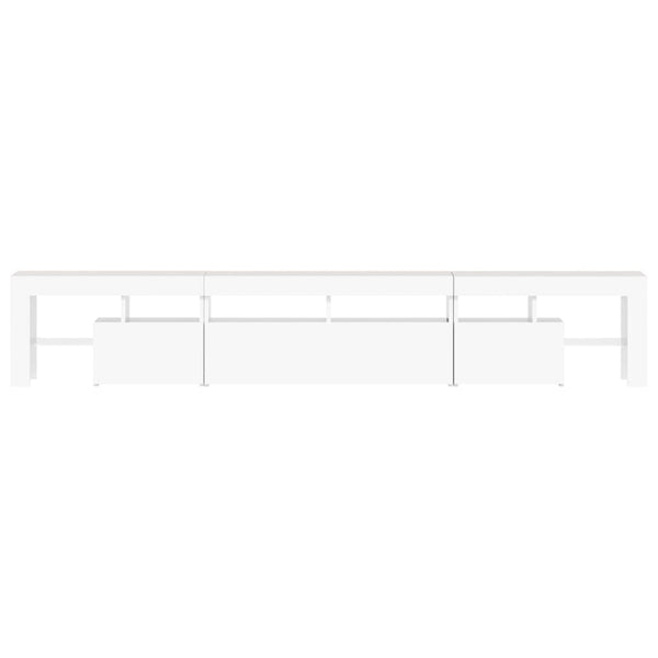 TV-Schrank mit LED-Leuchten Weiß 230x36,5x40 cm