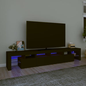 TV-Schrank mit LED-Leuchten Schwarz 230x36,5x40 cm