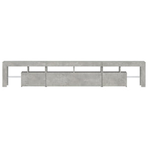 Meuble TV vidaXL avec lumières LED gris béton 230x36,5x40 cm