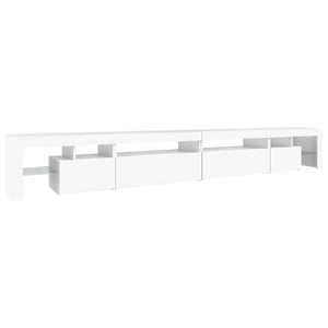 TV-Schrank mit LED-Leuchten Weiß 290x36,5x40 cm