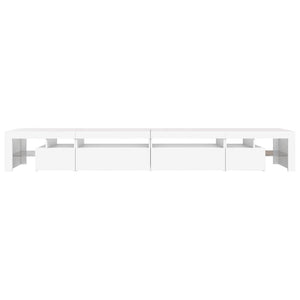 TV-Schrank mit LED-Leuchten Weiß 290x36,5x40 cm
