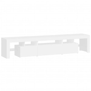 TV-Schrank mit LED-Leuchten Weiß 200x36,5x40 cm