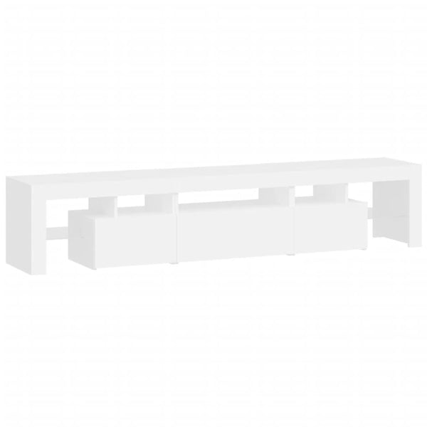 TV-Schrank mit LED-Leuchten Weiß 200x36,5x40 cm