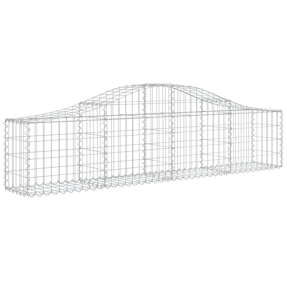 vidaXL Gabion with High Arch 200x30x40/60 cm Galvanized Iron