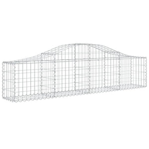 Gabione mit Hochbogen 200x30x40/60 cm Verzinktes Eisen
