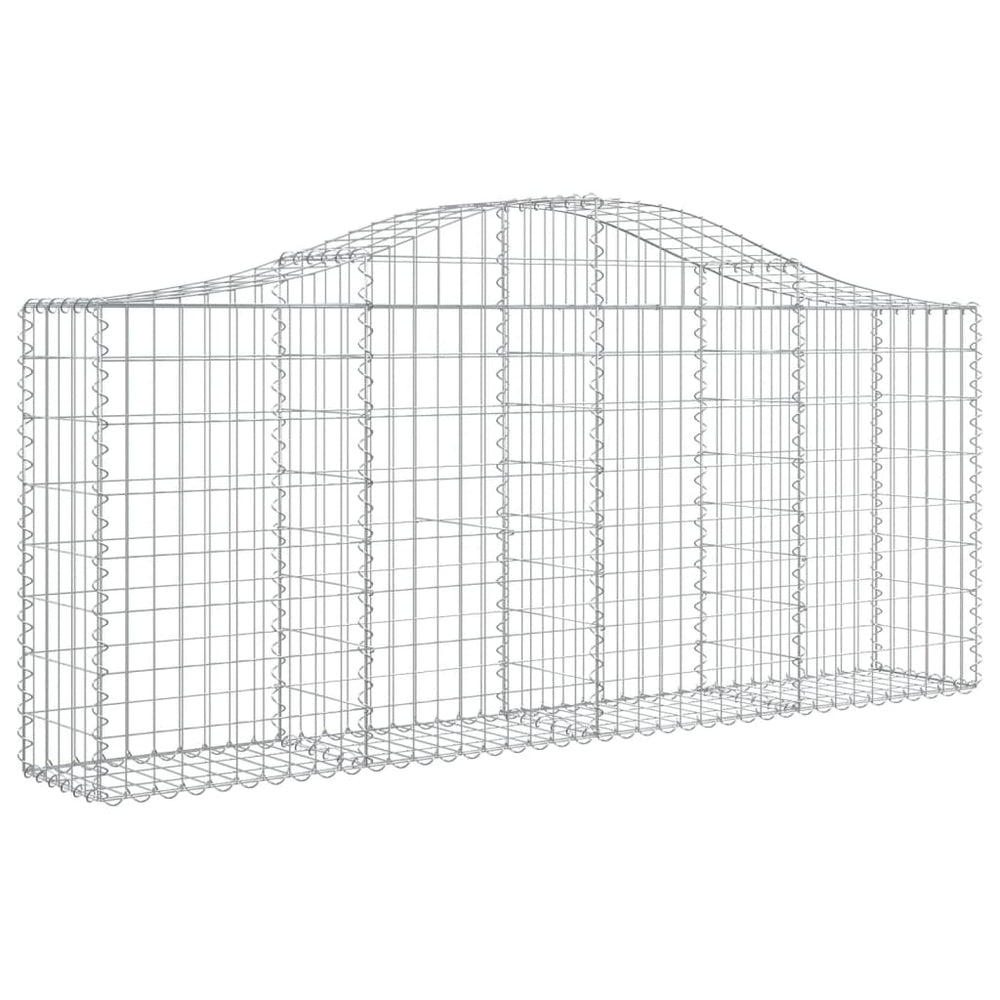 vidaXL Gabion with High Arch 200x30x80/100 cm Galvanised Iron