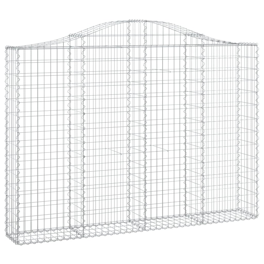 vidaXL Gabion Raised Arch 200x30x140/160 cm Galvanised Iron