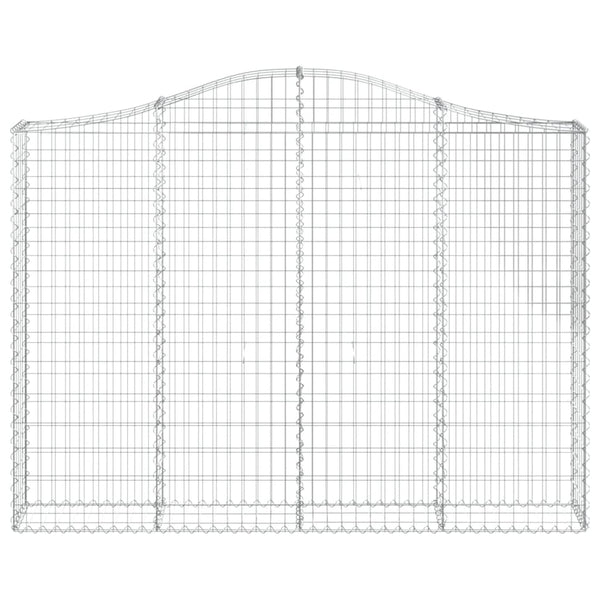 Gabione mit Hochbogen 200x30x140/160 cm Verzinktes Eisen