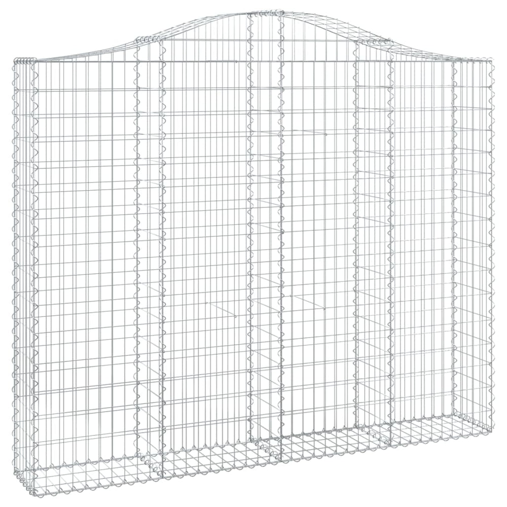 vidaXL Gabion with Arched Top 200x30x160/180 cm Galvanized Iron