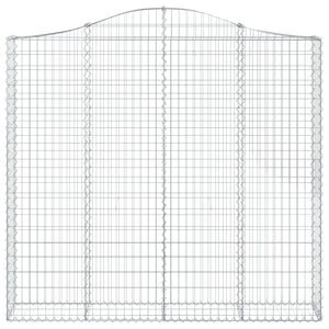 Gabione mit Hochbogen 200x30x180/200 cm Verzinktes Eisen
