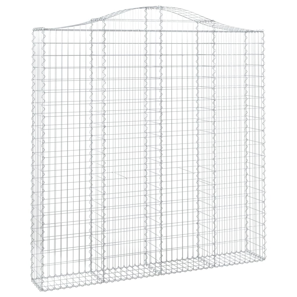 vidaXL Gabion with High Arch 200x30x200/220 cm Galvanized Iron