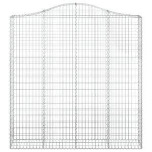 Gabione mit Hochbogen 200x30x200/220 cm Verzinktes Eisen