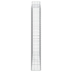 Gabione mit Hochbogen 200x30x200/220 cm Verzinktes Eisen