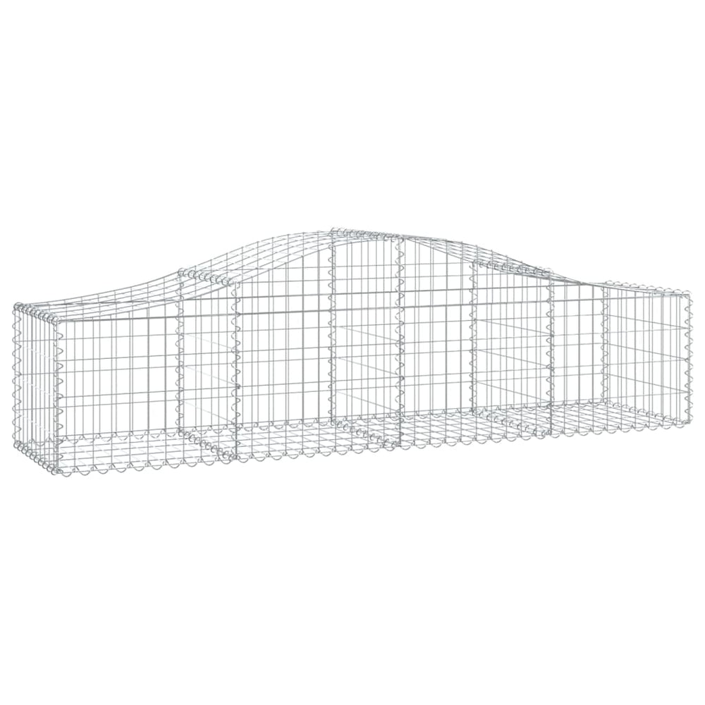 vidaXL Gabion with High Arch 200x50x40/60 cm Galvanized Iron