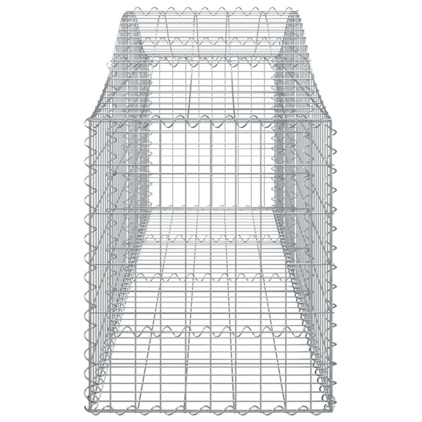 Gabione mit Hochbogen 200x50x60/80 cm Verzinktes Eisen