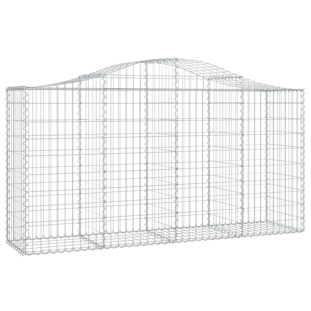 vidaXL Gabion Raised Arch Galvanized Iron 200x50x100/120 cm