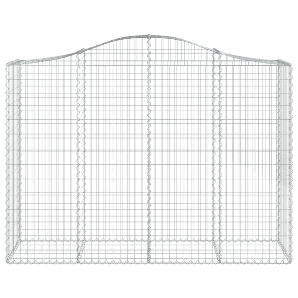 Gabione mit Hochbogen 200x50x140/160 cm Verzinktes Eisen