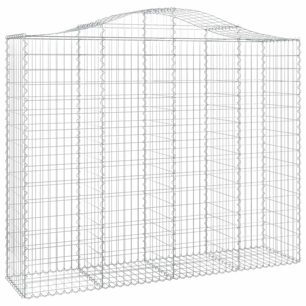 vidaXL Gabion with Arched Top 200x50x160/180 cm Galvanized Iron
