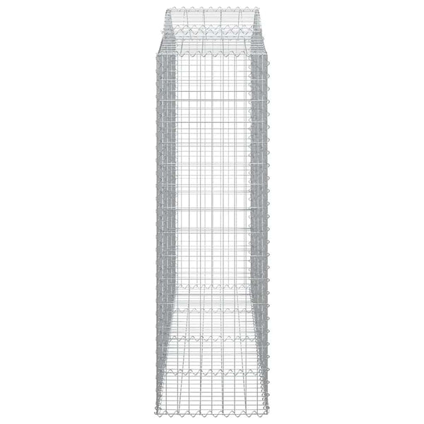 Gabione mit Hochbogen 200x50x160/180 cm Verzinktes Eisen