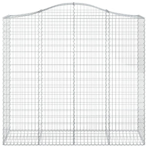 Gabione mit Hochbogen 200x50x180/200 cm Verzinktes Eisen