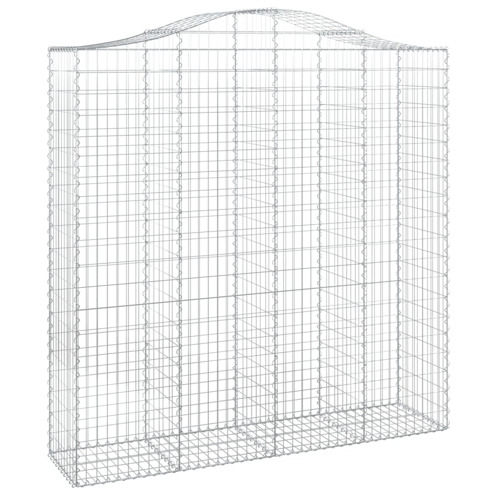 vidaXL Gabion with High Arch 200x50x200/220 cm Galvanized Iron