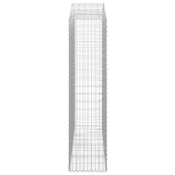 Gabione mit Hochbogen 200x50x200/220 cm Verzinktes Eisen