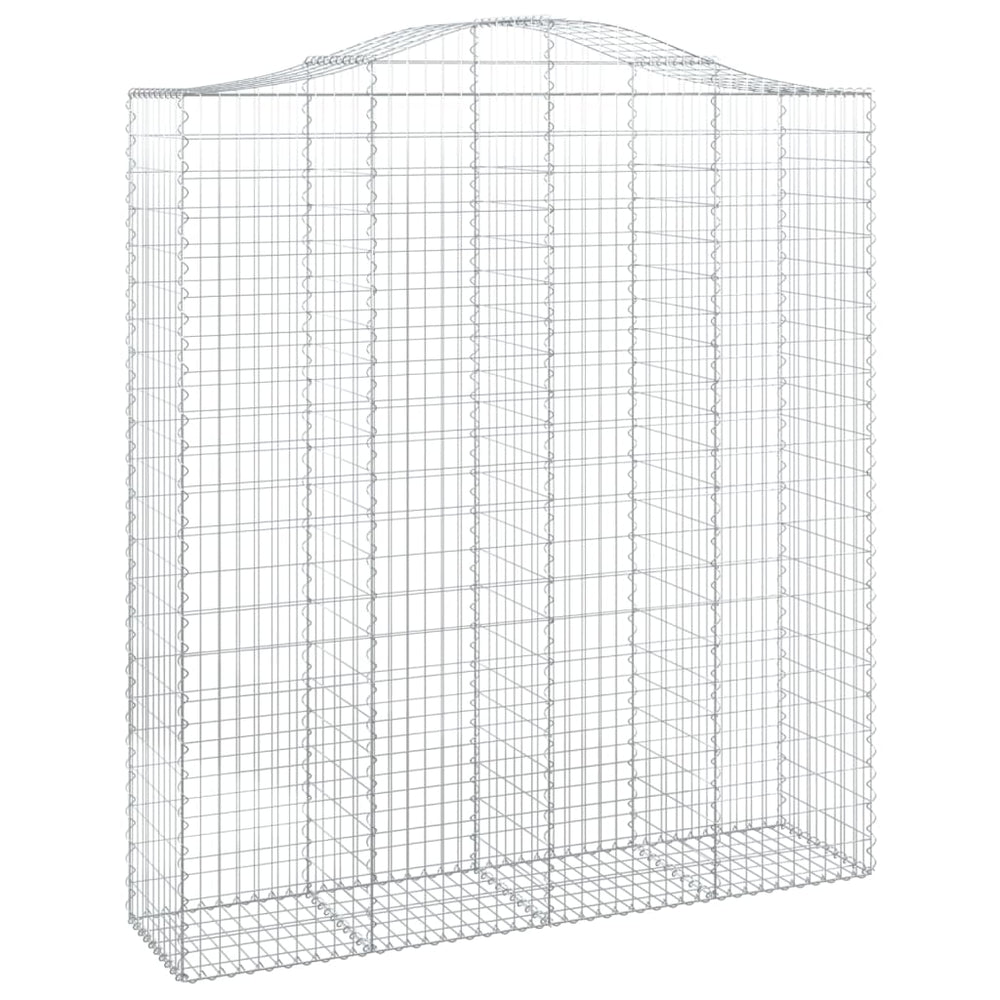 vidaXL Gabion with Arch 200x50x220/240 cm Galvanized Iron